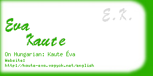 eva kaute business card